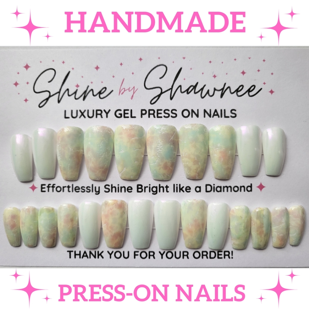 Handmade Luxury Press-On Nails | Sturdy & Reusable | SWEETPEA